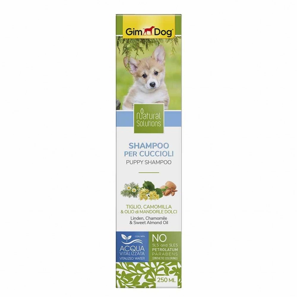 Шампунь GimDog Natural Solution для цуценят липа ромашка та солодке мигдальне масло 250 мл