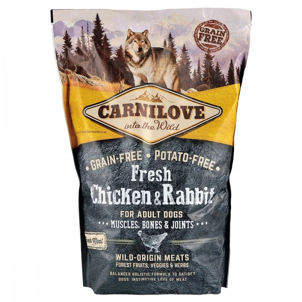 Сухой корм Carnilove Fresh Chicken and Rabbit for Adult dogs для взрослых собак всех пород с курицей и кроликом 1,5 кг