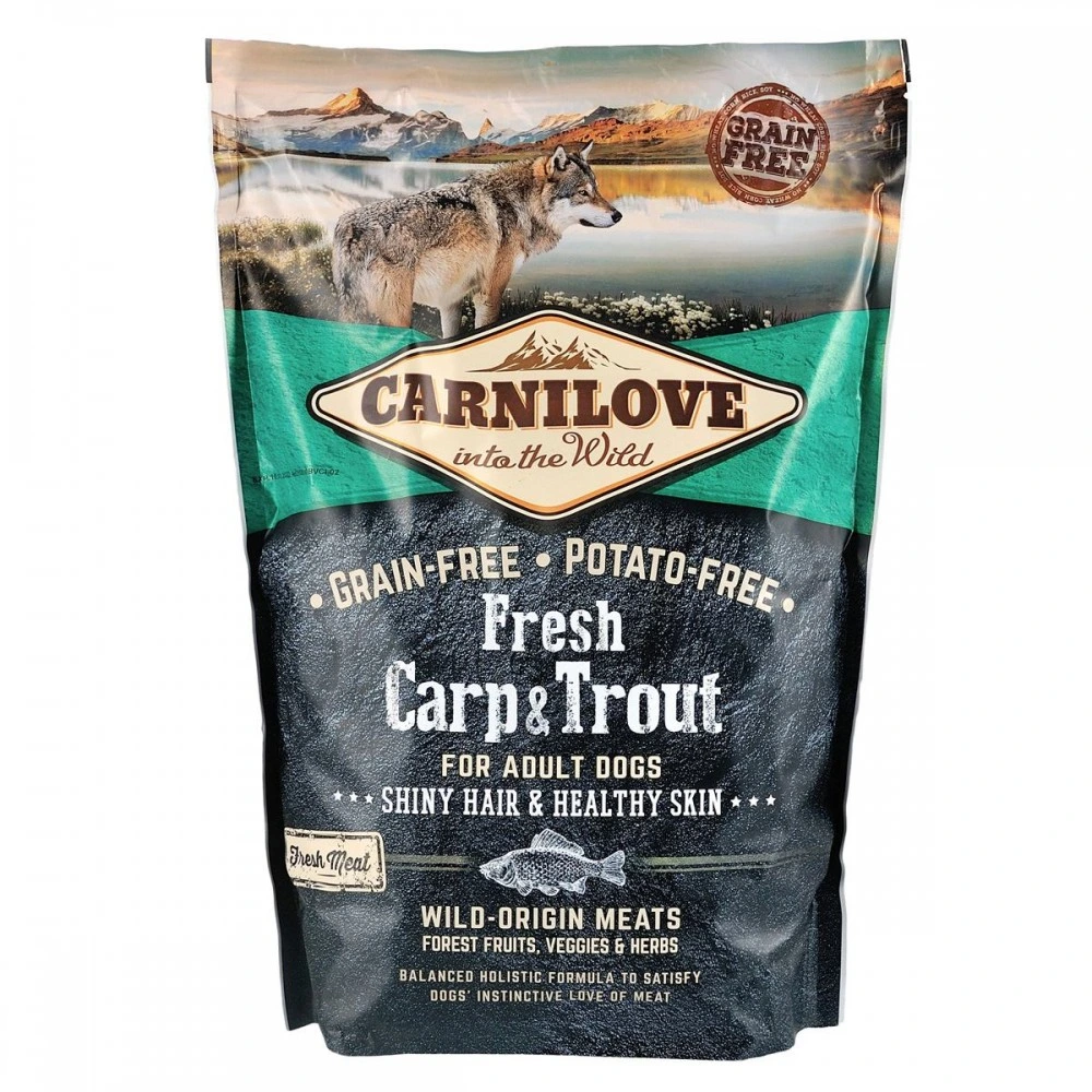 Сухой корм Carnilove Fresh Carp and Trout for Adult dogs для взрослых собак всех пород с карпом и форелью 1,5 кг