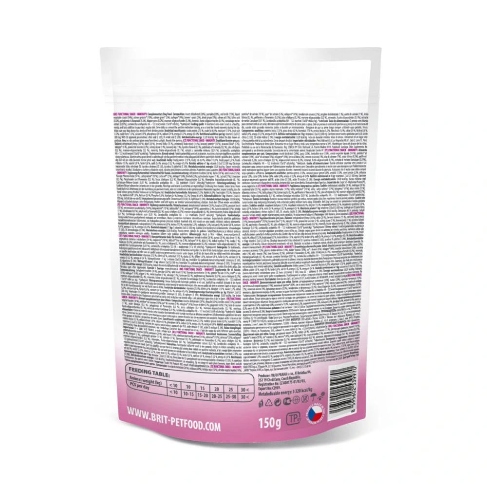 Ласощі Brit Care Functional Snack Immunity для собак для підтримки імунітету з комахами та імбиром 150 г