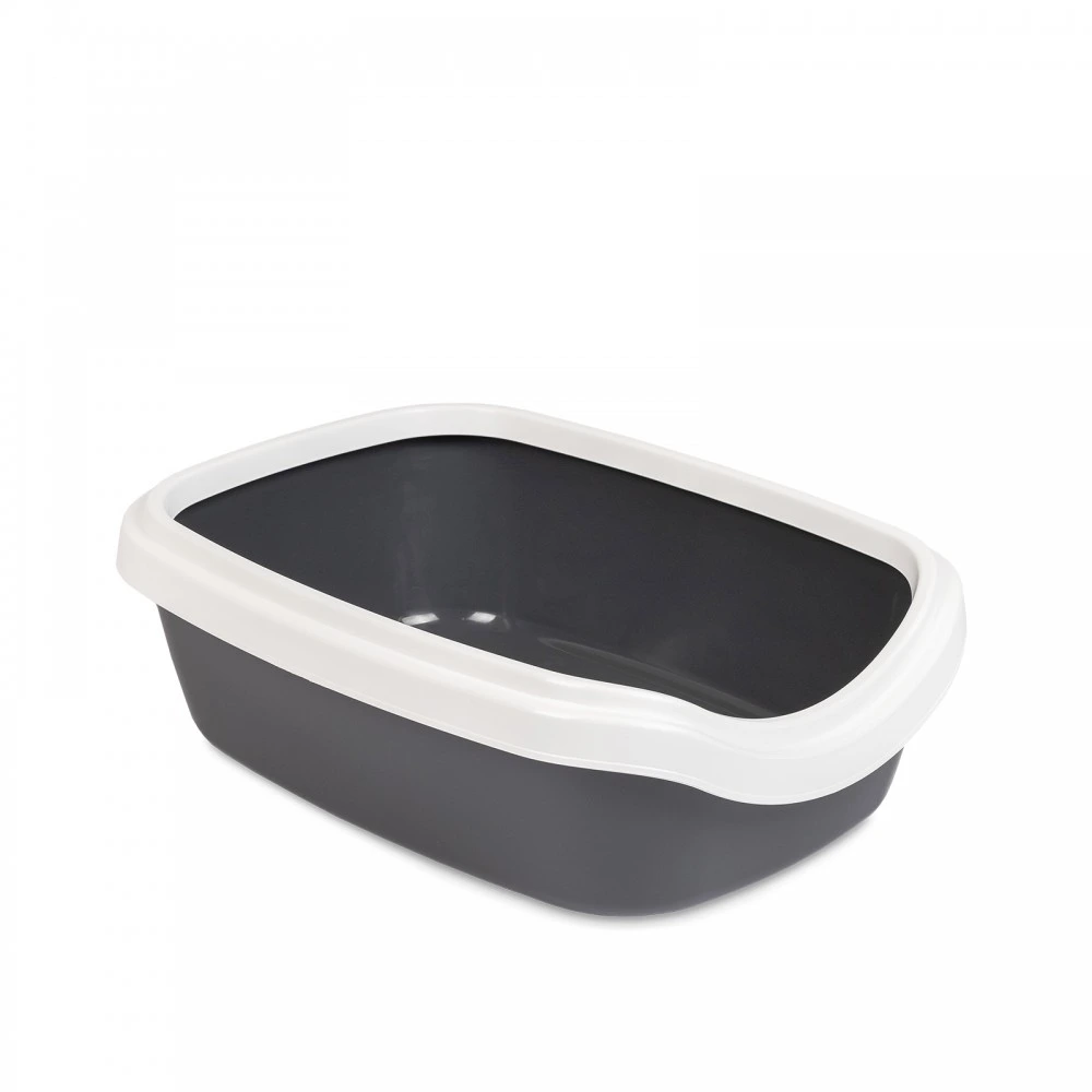 Туалет Природа Comfort M для котів сірий 41х30х13,5 см