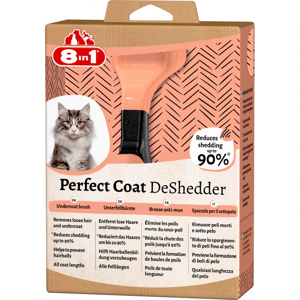 Дешеддер 8in1 Perfect Coat для котів для вичісування 4,5 см