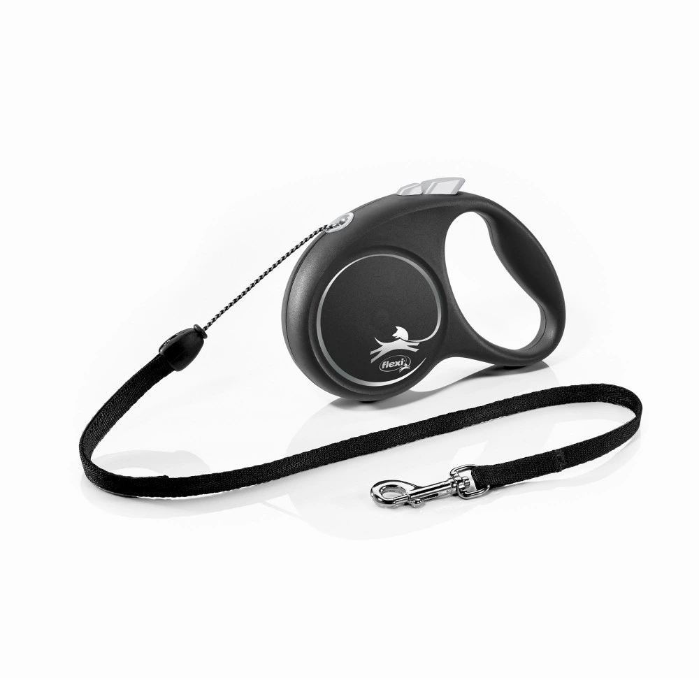 Поводок-рулетка Flexi для собак Black Design трос черный размер S 5 м/12 кг