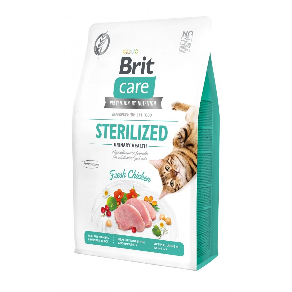 Корм сухий Brit Care Cat Grain Free Sterilized Urinary Health для стерилізованих котів для підтримання сечостатевої системи
