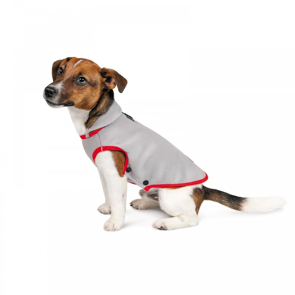 Жилет Pet Fashion Fleecy для собак серый/красный S