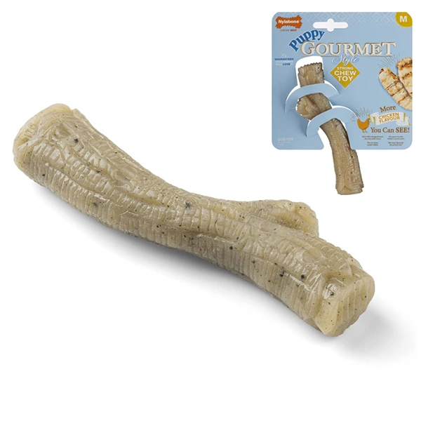 Жувальна іграшка для цуценят Nylabone Gourmet Puppy Stick, Курка, M