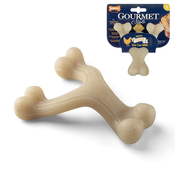 Жувальна іграшка для собак Nylabone Gourmet Wishbone, Курка, S