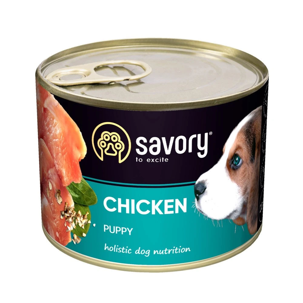 Корм влажный Savory Dog All breeds Puppy Chicken паштет для щенков всех пород с курицей 200 г