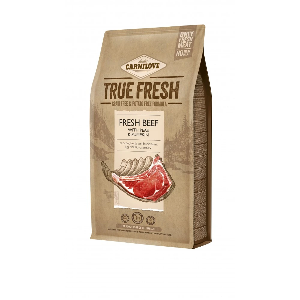 Корм сухой Carnilove True Fresh Beef for Adult dogs для взрослых собак всех пород с говядиной 4 кг