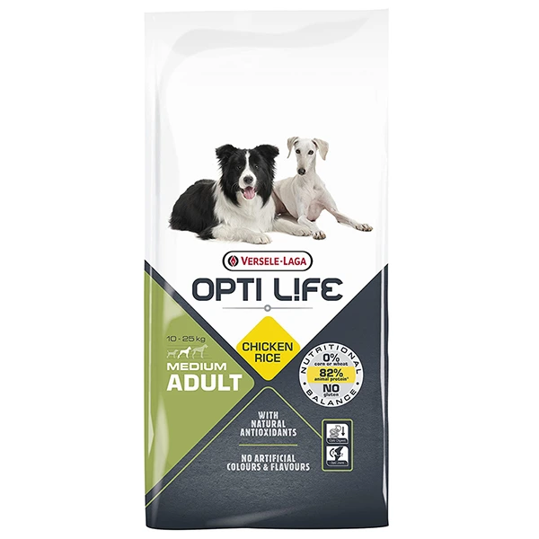 Корм для собак Opti Life Adult, для средних пород, 12.5 кг