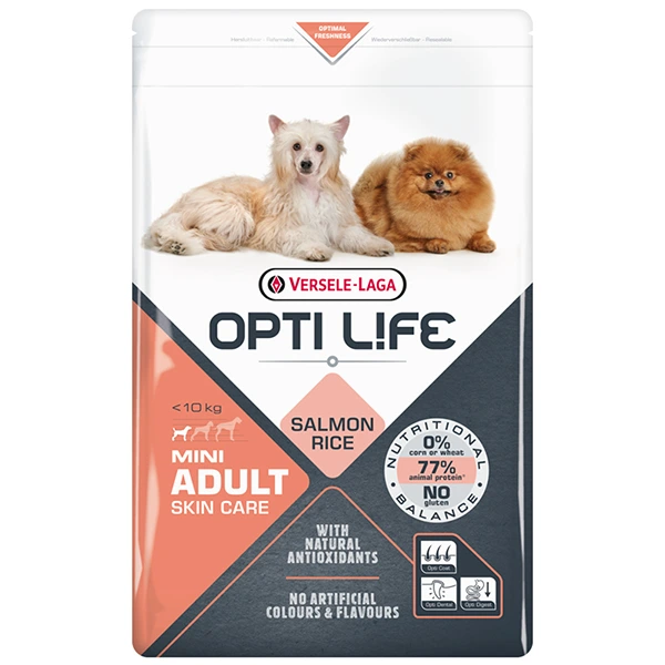Корм для собак Opti Life Adult Skin Care Mini, Лосось, 2.5 кг