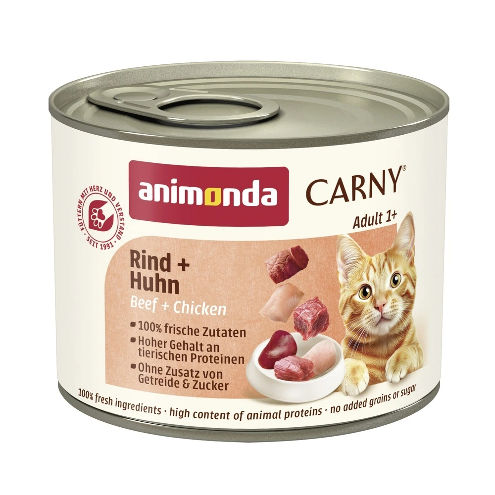 Влажный корм Carny Adult Beef Chicken для взрослых кошек с говядиной и курицей 200 г