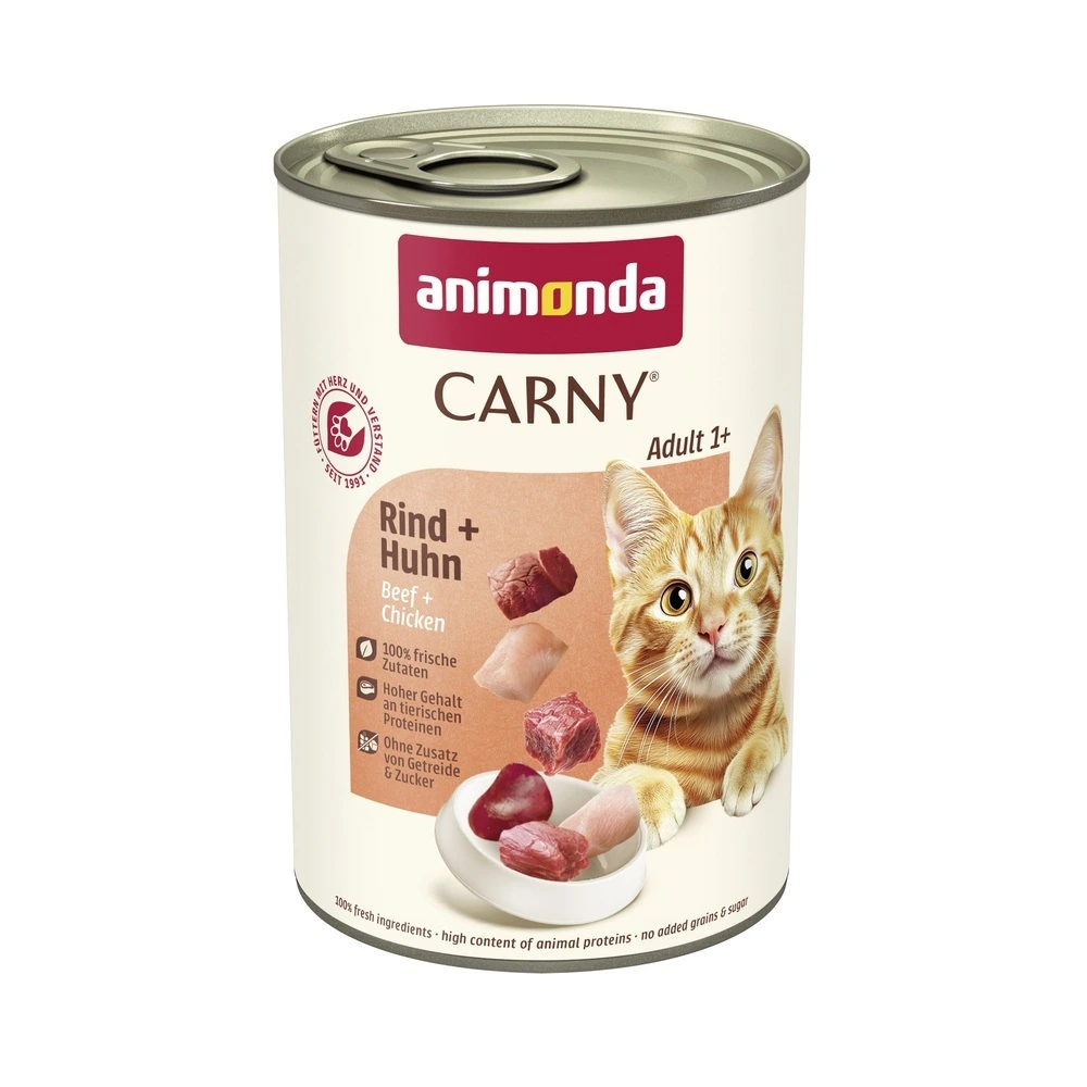 Влажный корм Carny Adult Beef Chicken для взрослых кошек с говядиной и курицей 400 г
