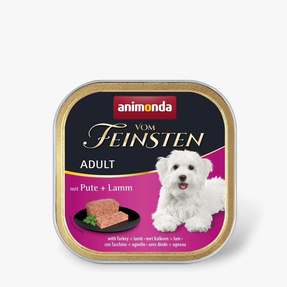 Влажный корм Vom Feinsten Adult with Turkey Lamb для взрослых собак с индейкой и ягненком 150 г