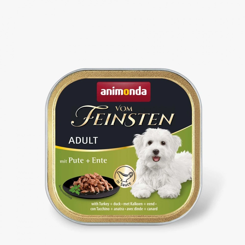 Влажный корм Vom Feinsten Adult with Turkey duck для взрослых собак с индейкой и уткой 150 г