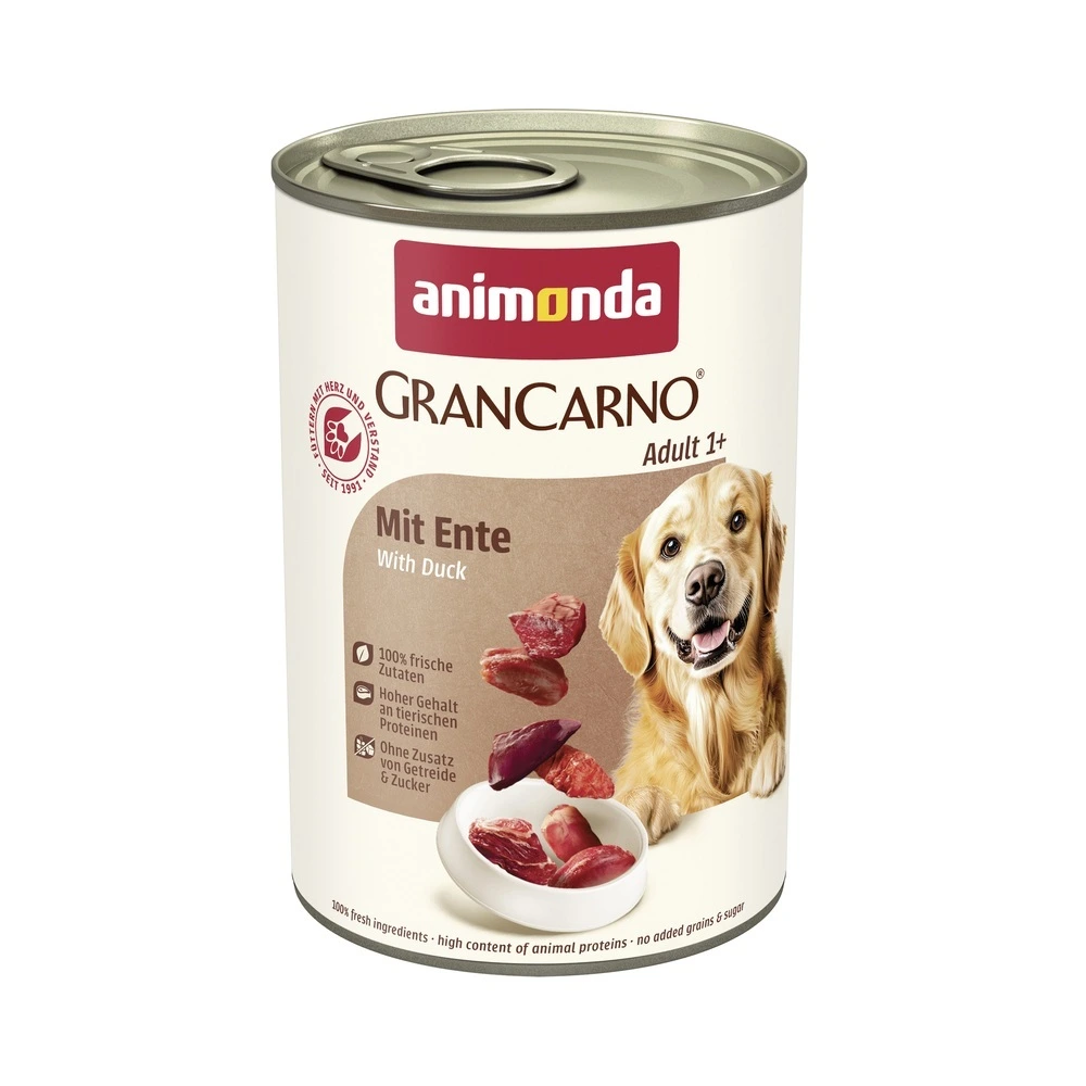 Влажный корм GranCarno Adult with Duck для взрослых собак с уткой 400 г