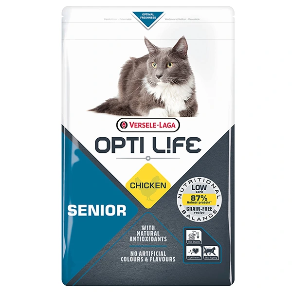 Корм для котів Opti Life Senior, беззерновий  для літніх котів
