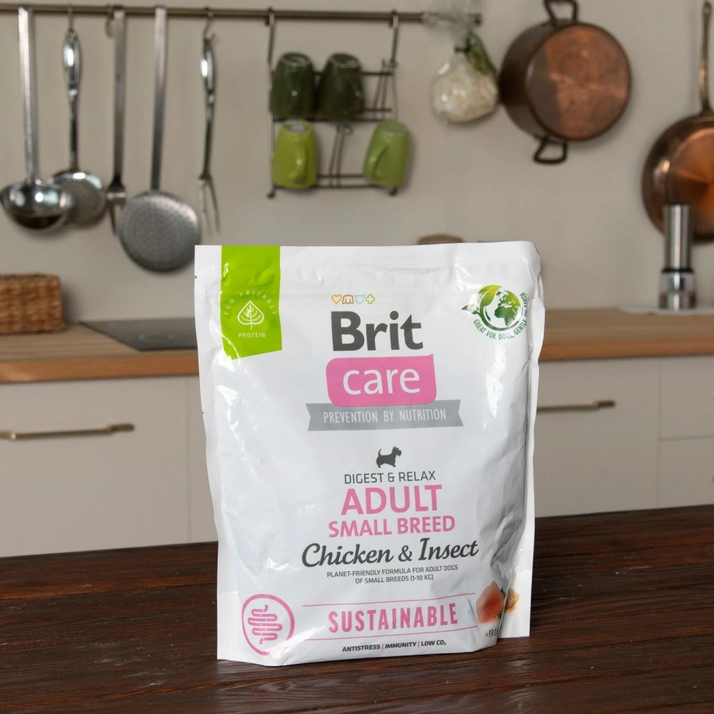 Корм сухий Brit Care Dog Sustainable Adult Small Breed для собак малих порід з куркою та комахами 1 кг