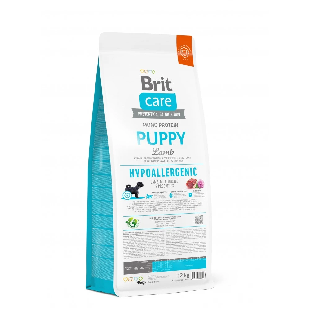 Корм сухий Brit Care Dog Hypoallergenic Puppy для цуценят гіпоалергенний з ягням 12 кг