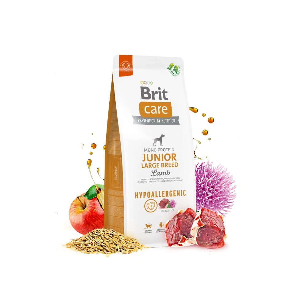 Корм сухий Brit Care Dog Hypoallergenic Junior Large Breed для молодих собах великих порід гіпоалергенний з ягням 1 кг