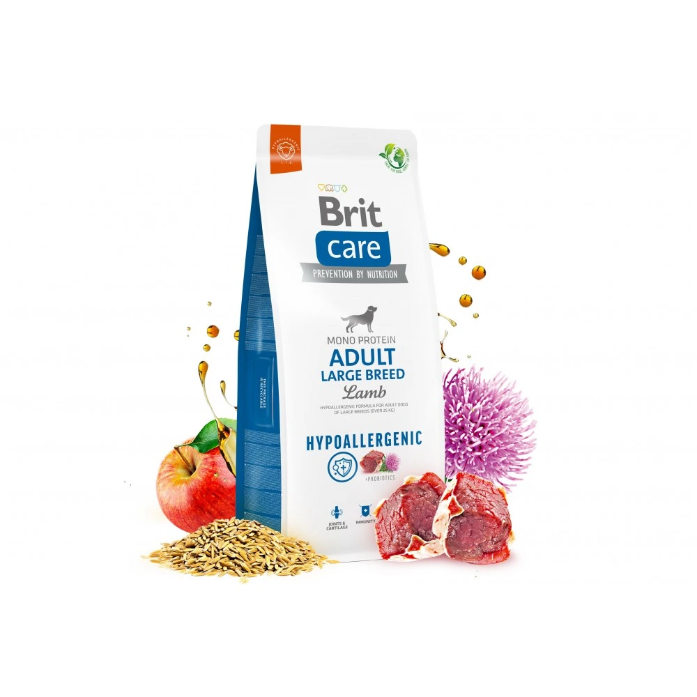 Корм сухий Brit Care Dog Hypoallergenic Adult Large Breed для собак великих порід гіпоалергенний з ягням 12 кг