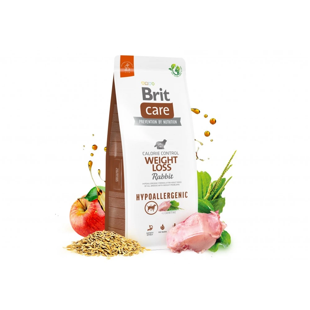 Корм сухий Brit Care Dog Hypoallergenic Weight Loss для собак із зайвою вагою гіпоалергенний з кроликом 12 кг
