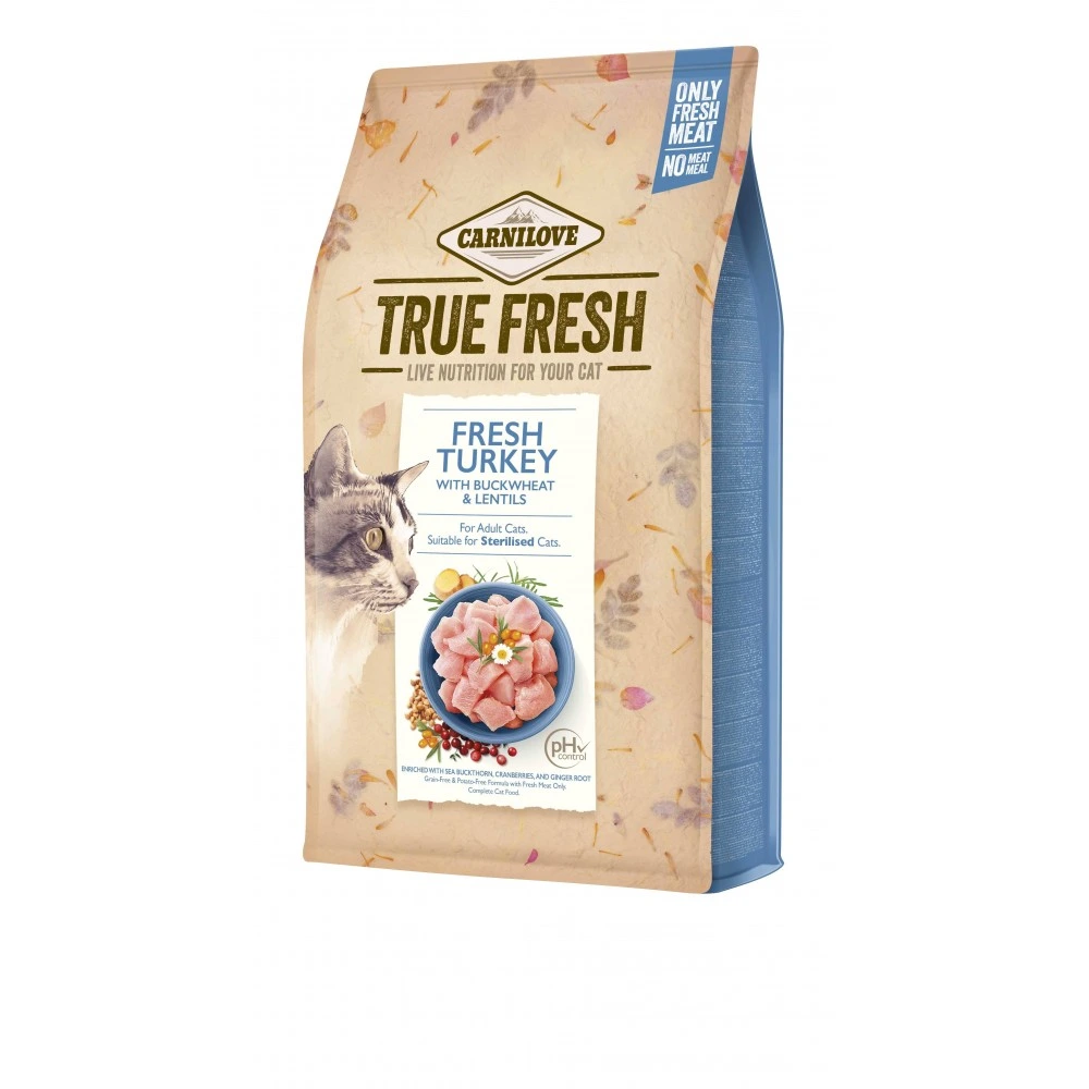 Корм сухой Carnilove True Fresh Cat Fresh Turkey для взрослых кошек с индейкой 340 г