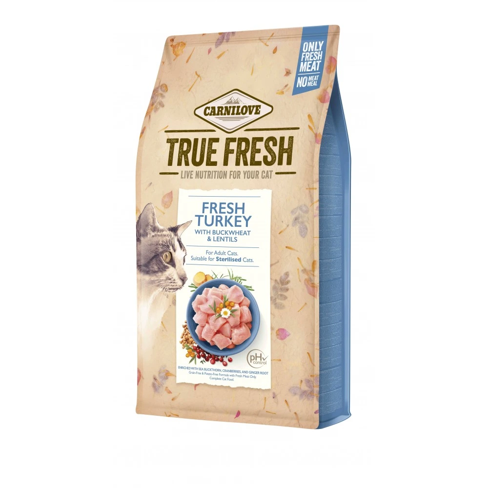 Корм сухой Carnilove True Fresh Cat Fresh Turkey для взрослых кошек с индейкой 1,8 кг