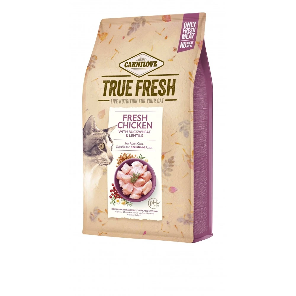 Корм сухой Carnilove True Fresh Cat Fresh Chicken для взрослых кошек с курицей 340 г