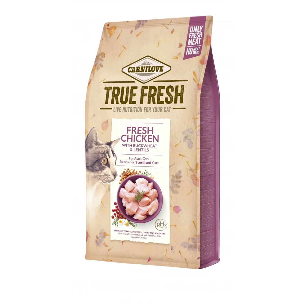 Корм сухой Carnilove True Fresh Cat Fresh Chicken для взрослых кошек с курицей 1,8 кг