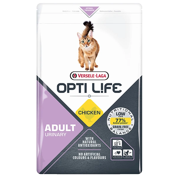 Корм для котів Opti Life Urinary, беззерновий, для котів, схильних до сечокам’яної хвороби, 2.5 кг