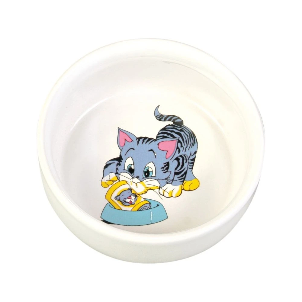 Миска Trixie для котів з котиком керамічна 11 см 300 мл