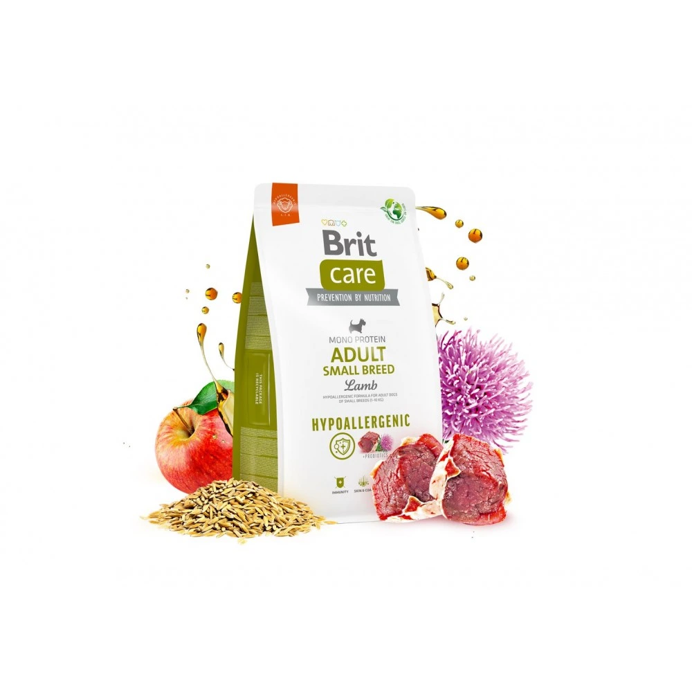 Сухой корм Brit Care Dog Hypoallergenic Adult Small Breed для взрослых собак малых пород от 1 до 10 кг, гипоаллергенный, с ягненком