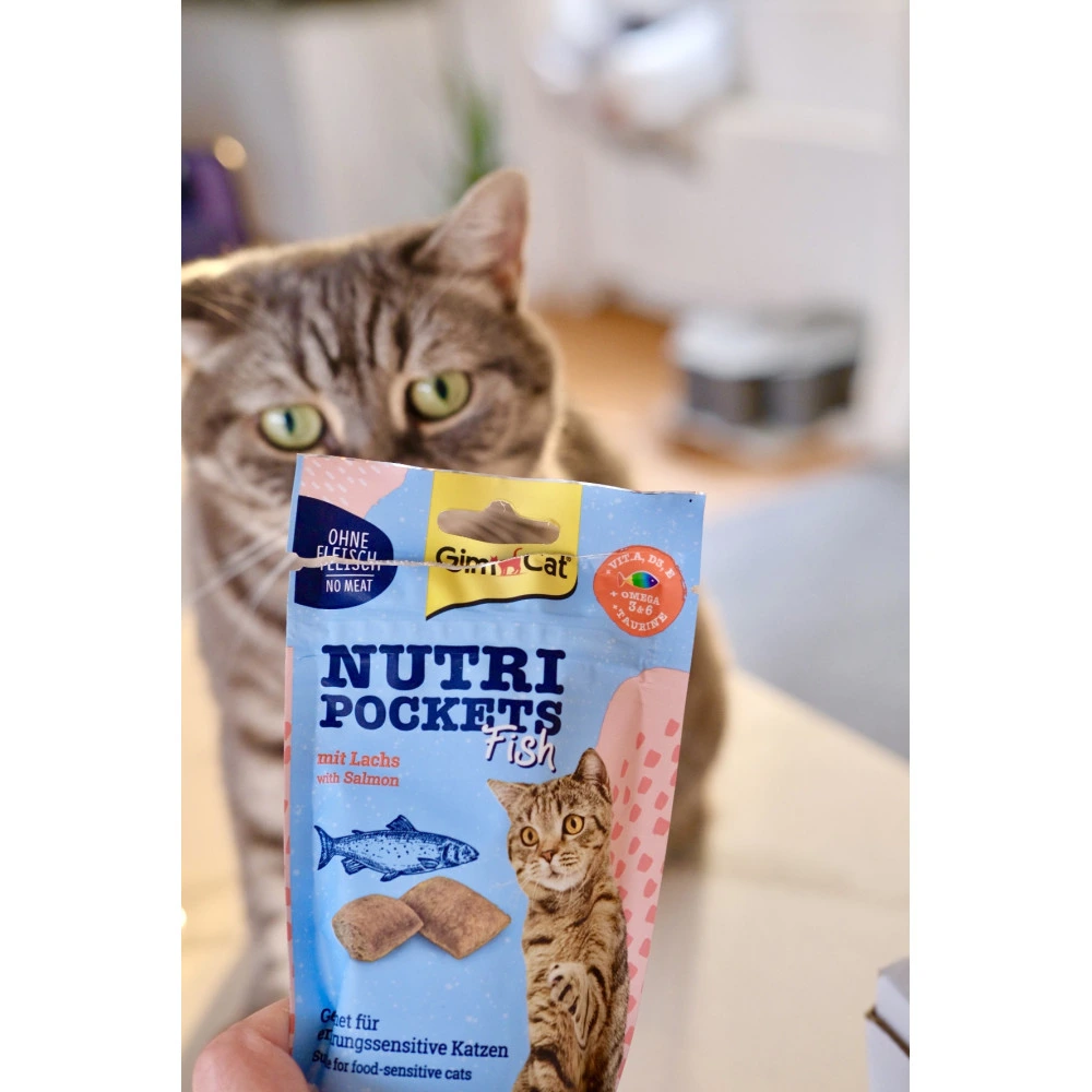 Ласощі Nutri Pockets для котів Рибні Лосось 60г