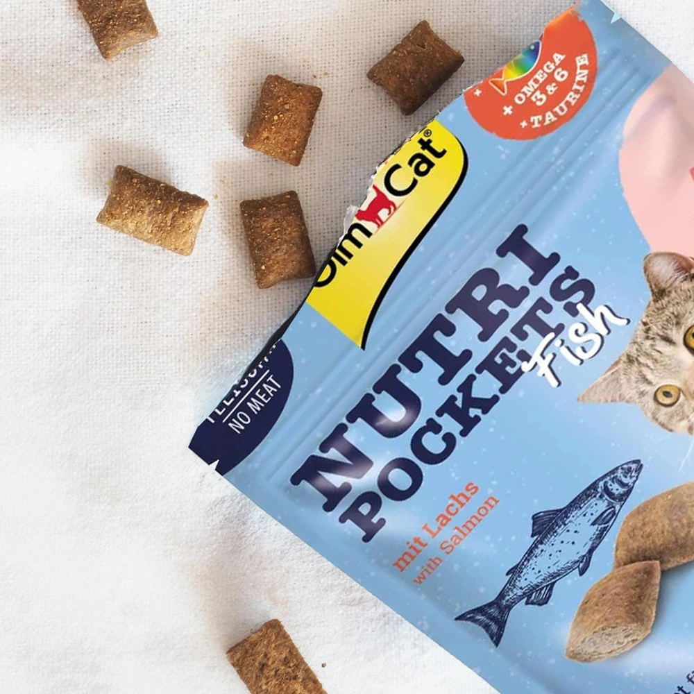 Ласощі Nutri Pockets для котів Рибні Лосось 60г