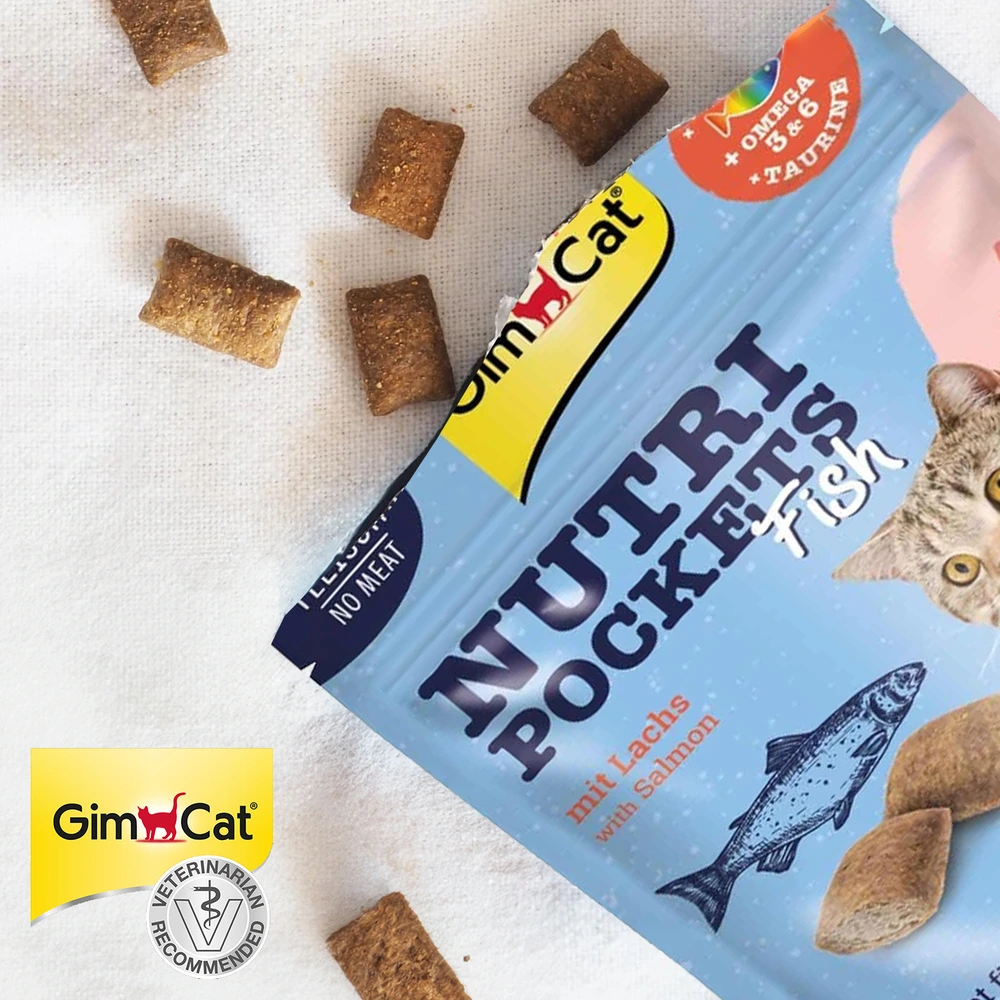 Ласощі Nutri Pockets для котів Рибні Лосось 60г