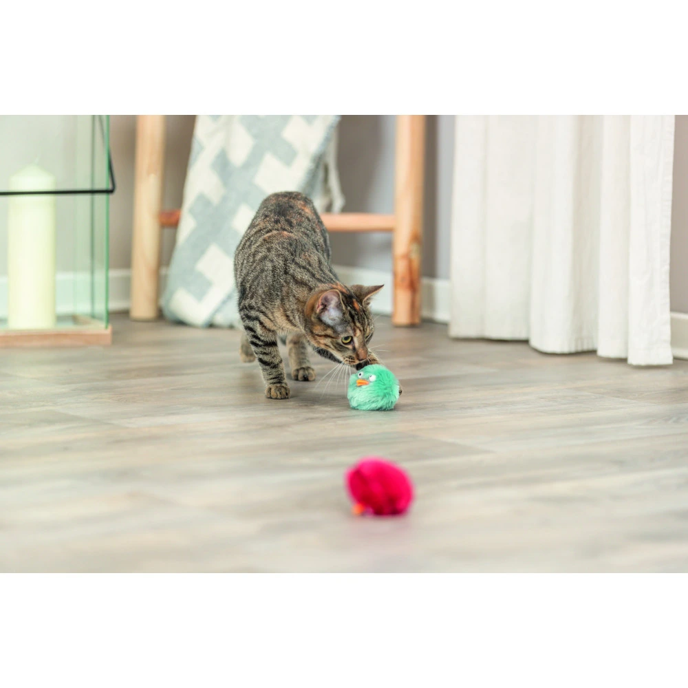 Іграшка Trixie для котів Звірята зі звуком плюш діаметр 6 см