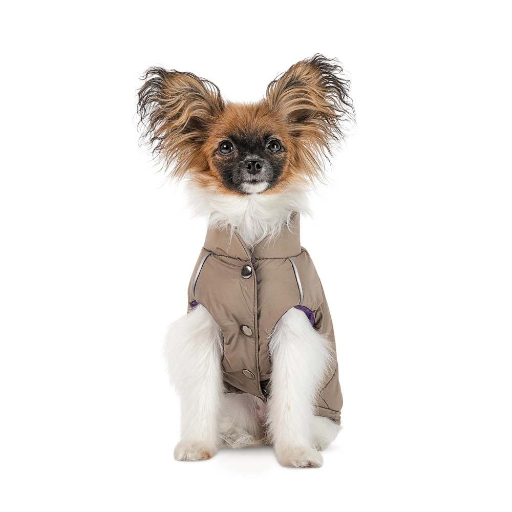 Жилет Pet Fashion Hardy для собак утепленный водонепроницаемый с отверстием для поводка бежевый размер XL