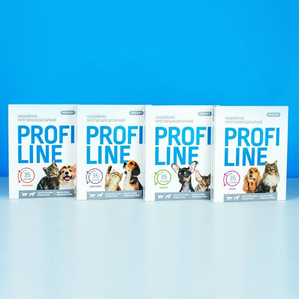 Нашийник Provet PROFILINE для котів та собак інсектоакарицид зелений 35 см