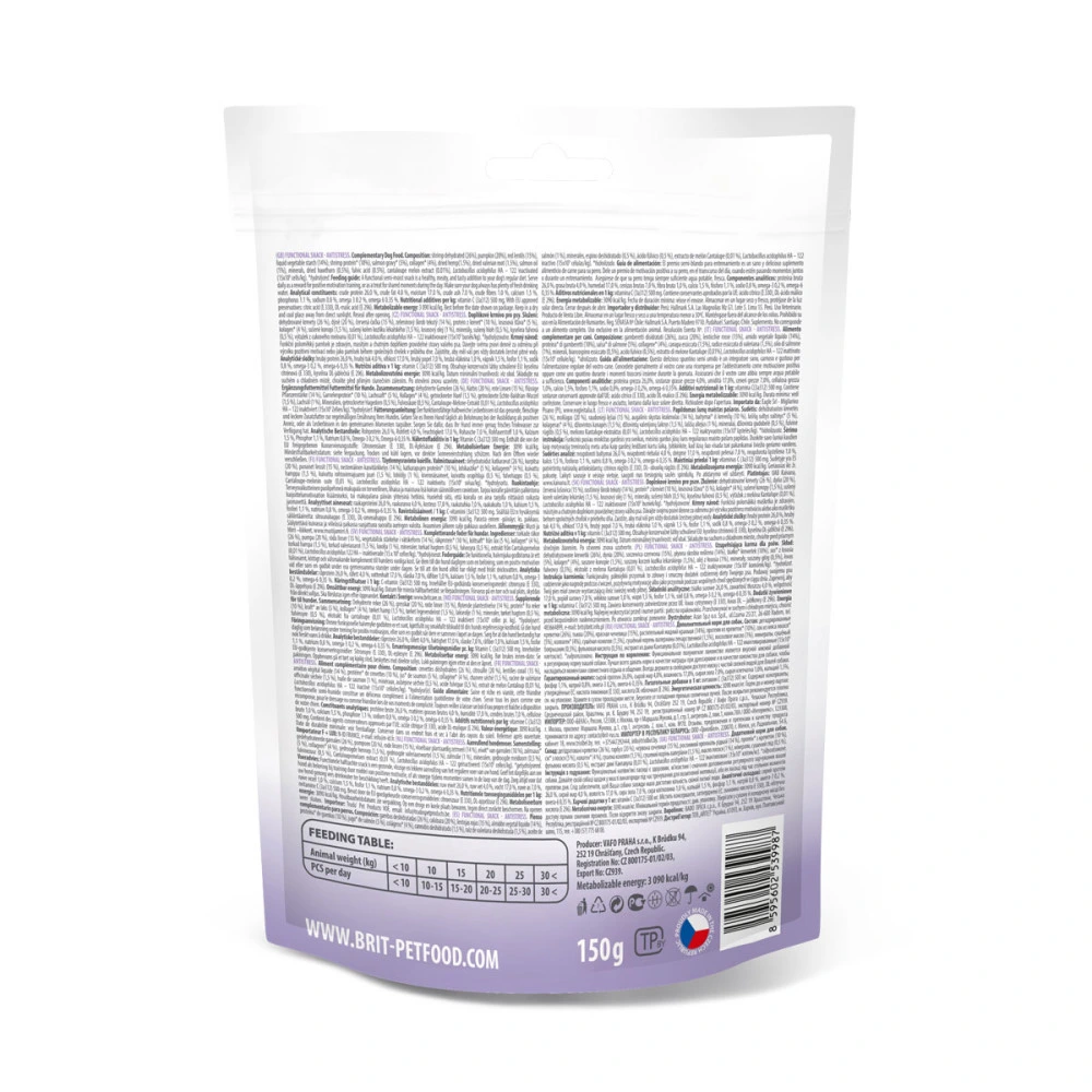 Ласощі Brit Care Functional Snack Antistress Shrimps д/собак напіввологі д/заспокоєння креветки 150 г