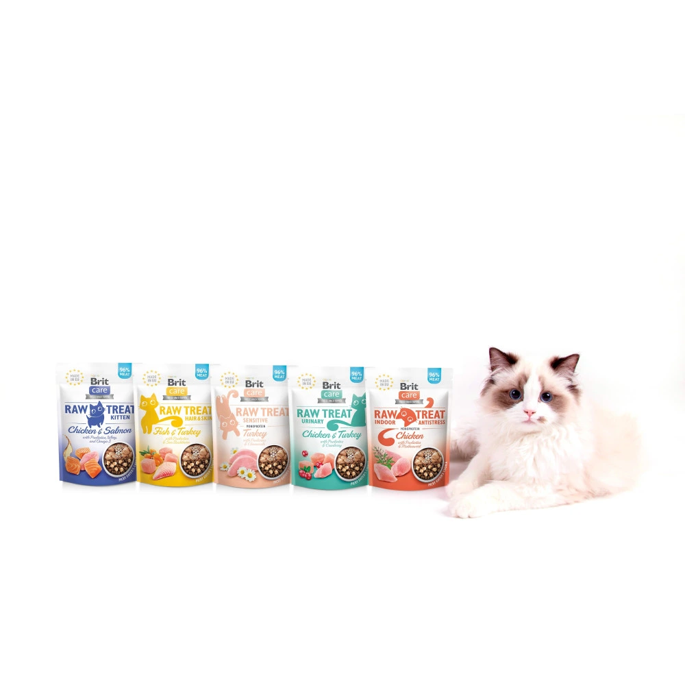 Ласощі Brit Raw Treat Freeze-dried Hair and Skin д/котів д/шерсті риба та індичка 40 г