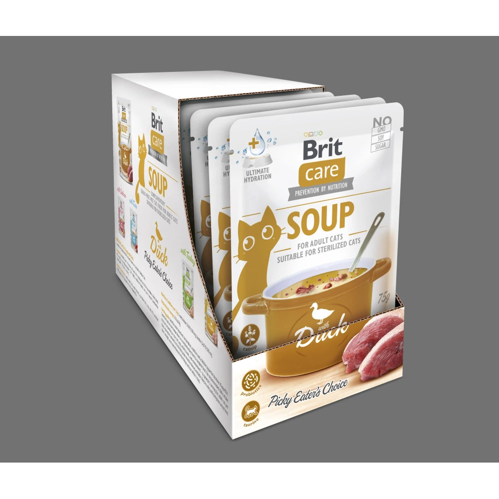 Влажный корм Brit Care Soup Duck для кошек суп с уткой 75 г