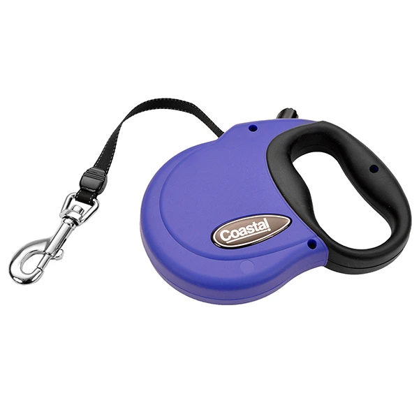 Рулетка-повідець для собак Coastal Power Walker Retractable Leash, Синій, стрічка 4.8м