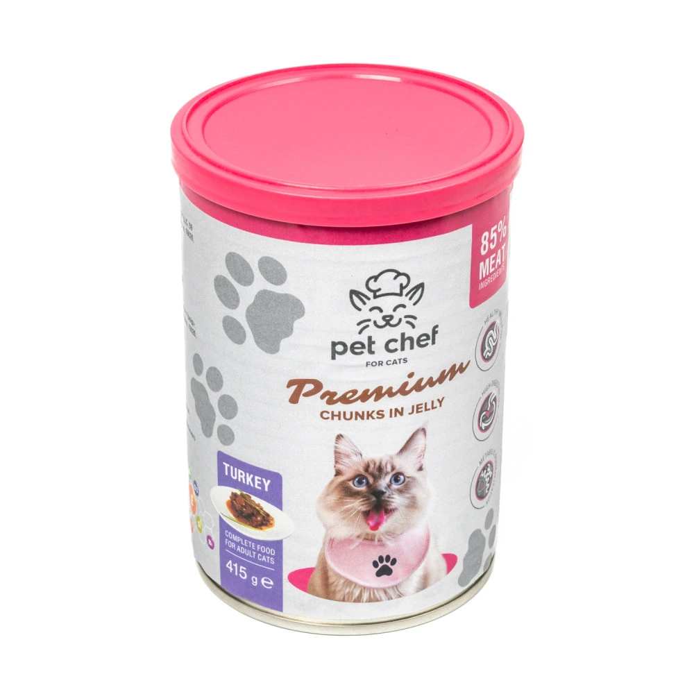 Вологий корм для котів Pet Chef з Індичкою 415 г