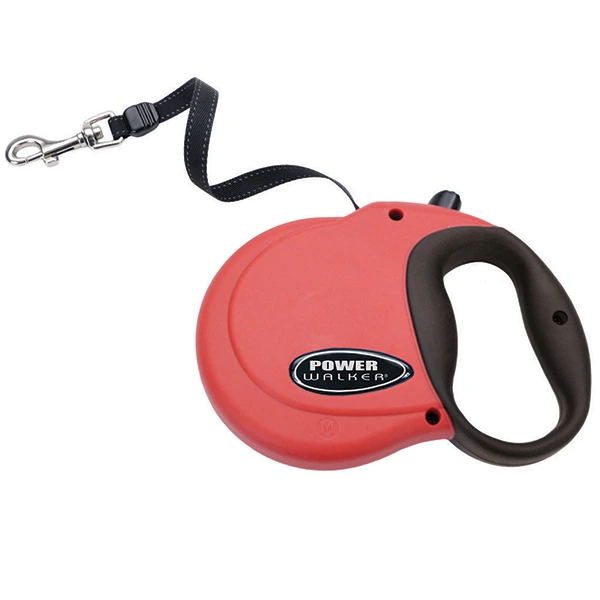 Повідець-рулетка для собак Power Walker Coastal Retractable Leash, Червоний, для собак до 14.5 кг, стрічка 4.8м