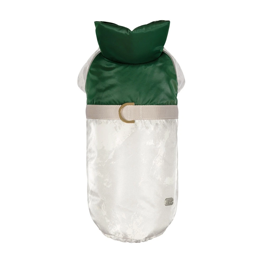 Куртка для собак Bony Pet Fashion, М белый, зеленый