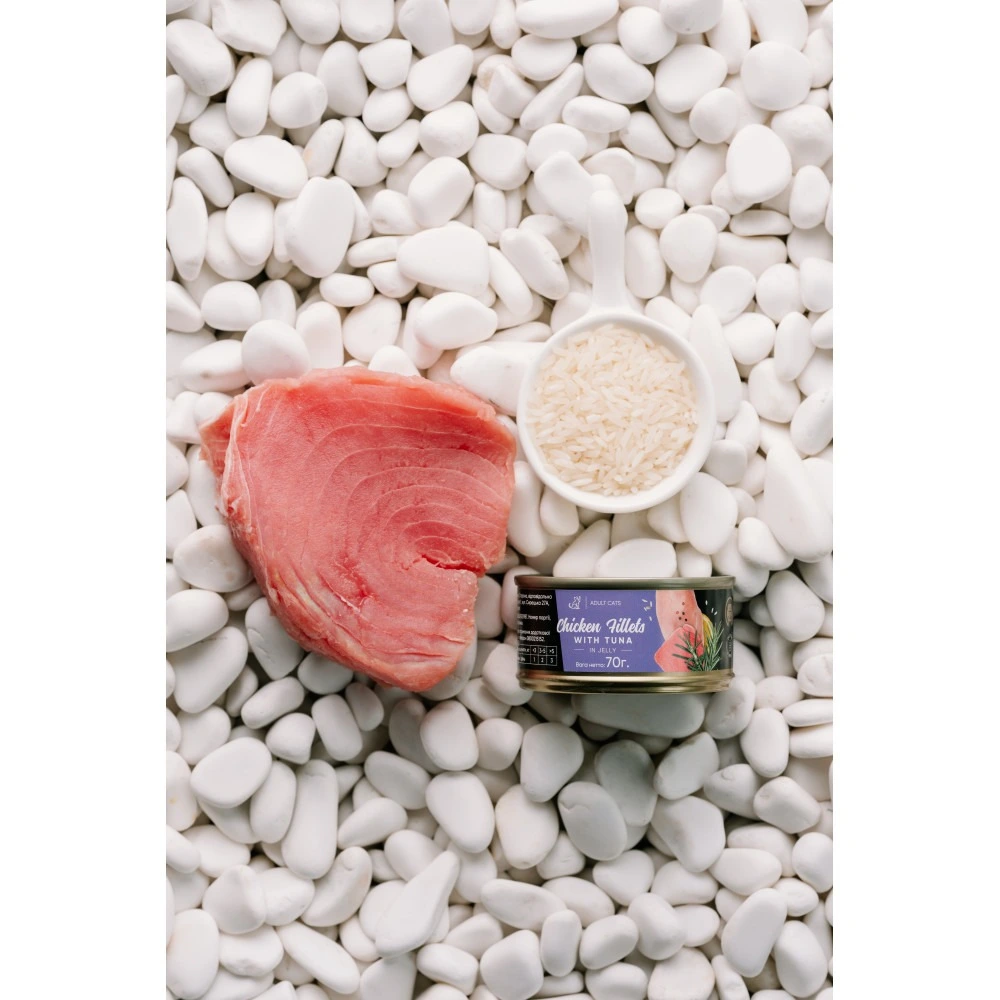 Корм вологий Savory Chicken Fillets rich in Tuna in Jelly for Adult Cats філе курки з тунцем в желе для дорослих котів, 70 г