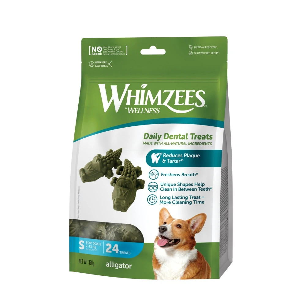 Ласощі Whimzees Alligator д/собак у формі Алігатора S 24 шт