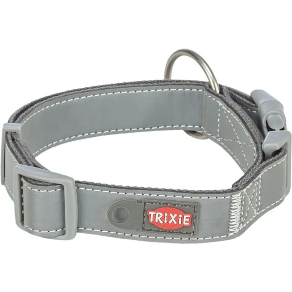 Нашийник Trixie для собак Premium Reflect  світло відбиваючий графіт розмір M-L 36-55 см/25 мм