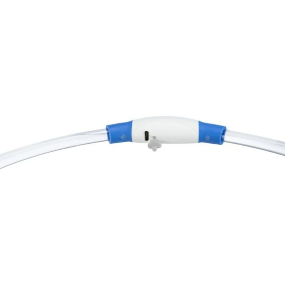 Нашийник Trixie Flash Light Ring USB для собак мигаючий силіконовий синій  розмір  L–XL 65 см/8 мм